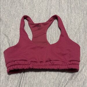 Alo Yoga Sports Bra XS Pink Racerback Seamless Bra